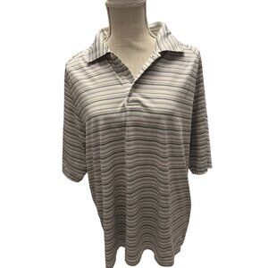 Bollé Golf Mens Striped Polo Shirt Size L